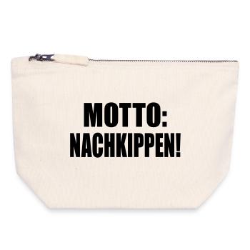 PARTY MOTTO NACHKIPPEN SPRÜCHE - Canvas Reißverschluss-Täschchen (18 x 19 cm) - Naturweiß - Vorne