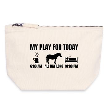My plan for today - Canvas Zip Pouch 18 x 19 cm - nature - Front