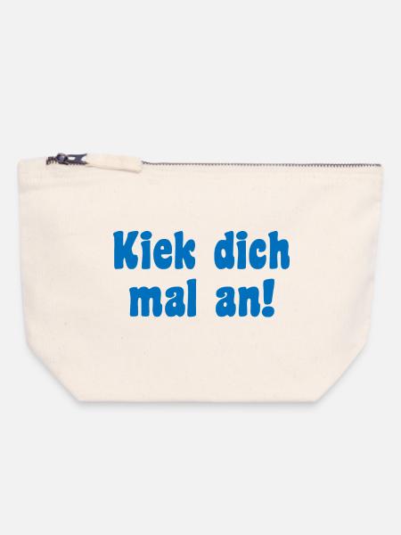 Modell Spruch Berliner - Canvas Reißverschluss-Täschchen (18 x 19 cm) - Naturweiß