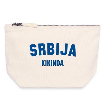 KIKINDA Serbia Serbien - Canvas Zip Pouch 18 x 19 cm - nature - Front