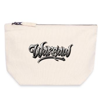 Warschau Graffiti Kunst Design - Canvas Reißverschluss-Täschchen (18 x 19 cm) - Naturweiß - Vorne