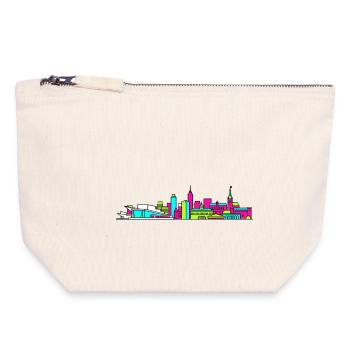 Oslo City Skyline Opernhaus Moderne Kunst - Canvas Reißverschluss-Täschchen (18 x 19 cm) - Naturweiß - Vorne
