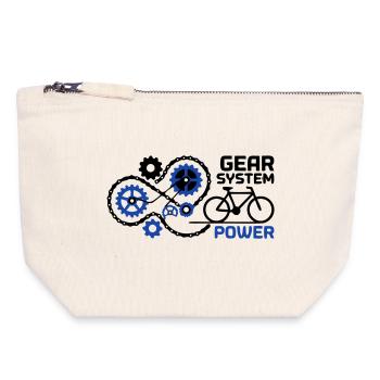 Awesome Gear System Bike Nerd - Canvas Zip Pouch 18 x 19 cm - nature - Front
