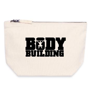 bodybuilding - Canvas Reißverschluss-Täschchen (18 x 19 cm) - Naturweiß - Vorne