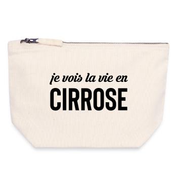 I see life in cirrosis - alcohol - Canvas Zip Pouch 18 x 19 cm - nature - Front