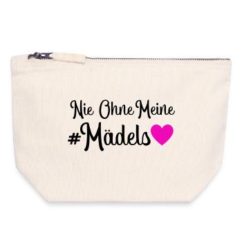 Never without my girls - Canvas Zip Pouch 18 x 19 cm - nature - Front