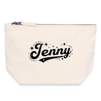 Jenny name first last family - Canvas Zip Pouch 18 x 19 cm - nature - Front