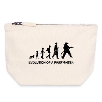 Development of a firefighter - Canvas Zip Pouch 18 x 19 cm - nature - Front