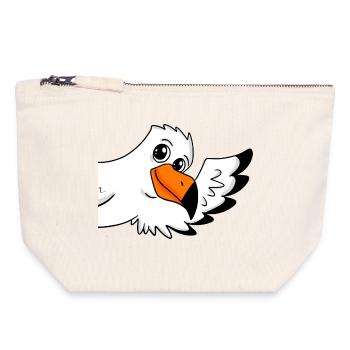 Seagull greeting greeting - Canvas Zip Pouch 18 x 19 cm - nature - Front