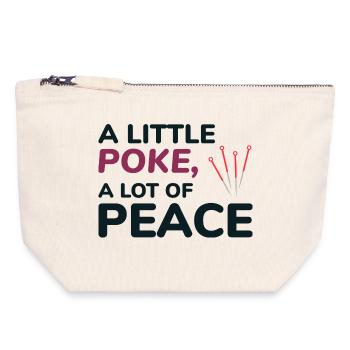 Acupuncturist Little Poke Lot Of Peace Profession - Canvas Zip Pouch 18 x 19 cm - nature - Front
