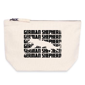 German Shepherd - Canvas Zip Pouch 18 x 19 cm - nature - Front