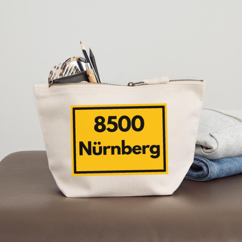 OLD POSTCODE POSTCODE RETRO 8500 NÜRNBERG FRANKEN Canvas Zip Pouch 18 x 19 cm