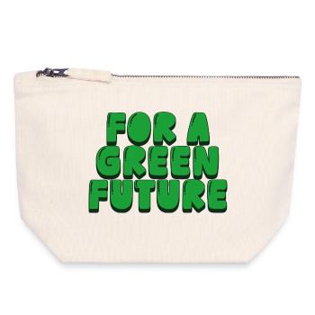 for a green future - Canvas Zip Pouch 18 x 19 cm - nature - Front