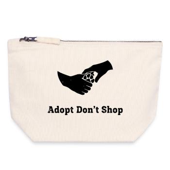 Adopt Dont Shop Paw Fist Check - Canvas Zip Pouch 18 x 19 cm - nature - Front