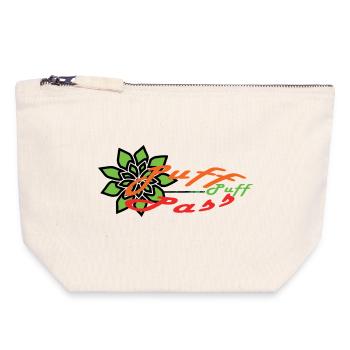 Puff-Puff-Pass !!! - Canvas Zip Pouch 18 x 19 cm - nature - Front