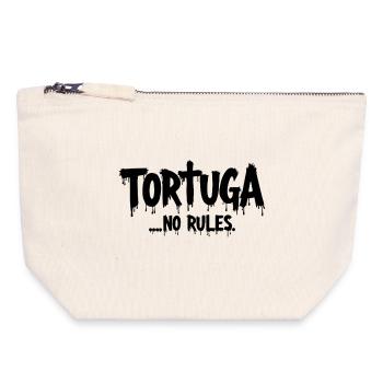Tortuga – Pas de règles - Pochette zippée en toile 18 x 19 cm - blanc naturel - Devant