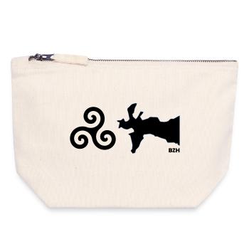 Tri-Crozon - Pochette zippée en toile 18 x 19 cm - blanc naturel - Devant