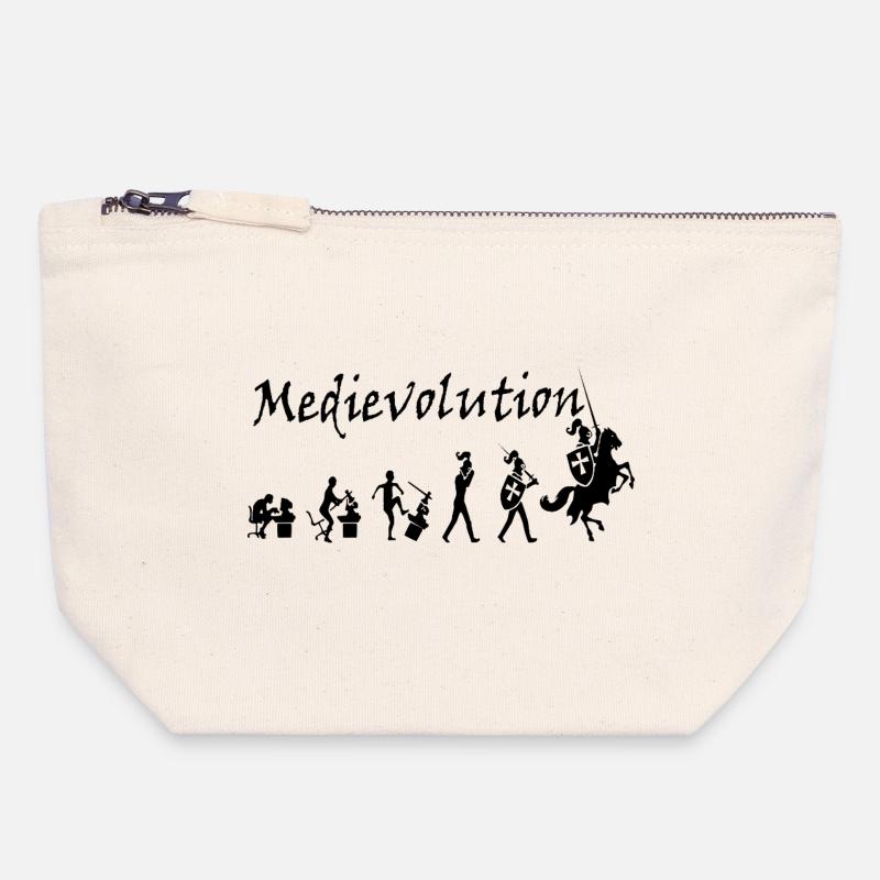 Medievolution – Medieval Evolution - Canvas Zip Pouch 18 x 19 cm - nature
