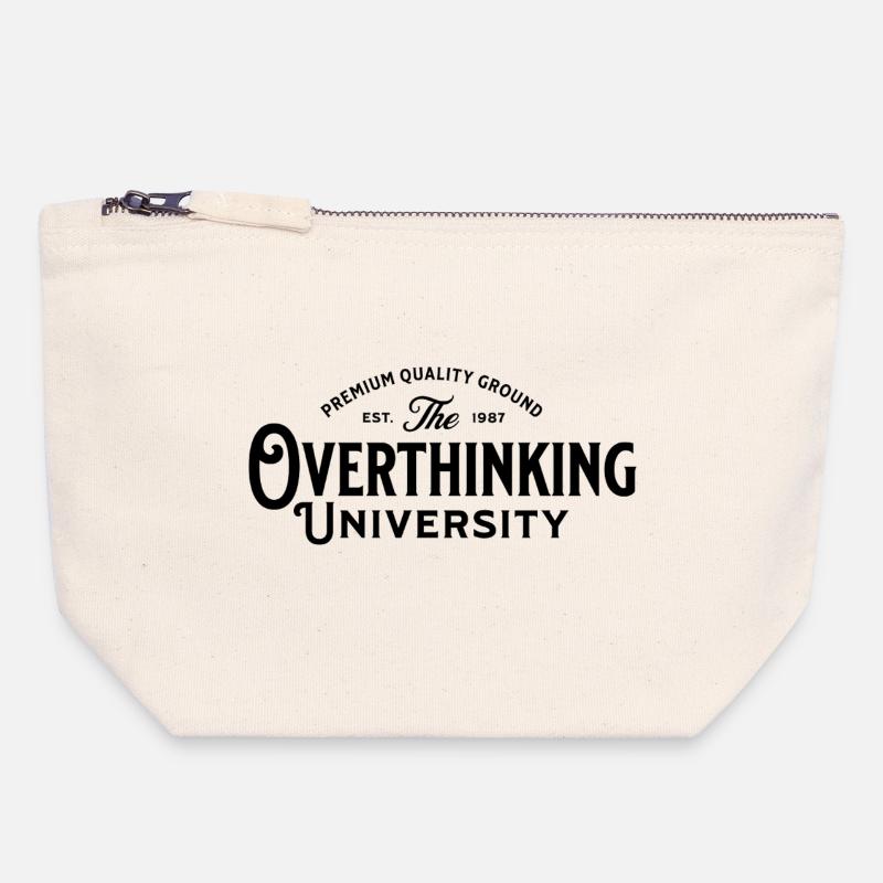 Overthinking_University - Canvas Zip Pouch 18 x 19 cm - nature