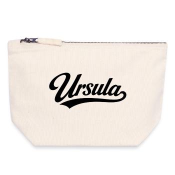 Ursula name first last family - Canvas Zip Pouch 18 x 19 cm - nature - Front