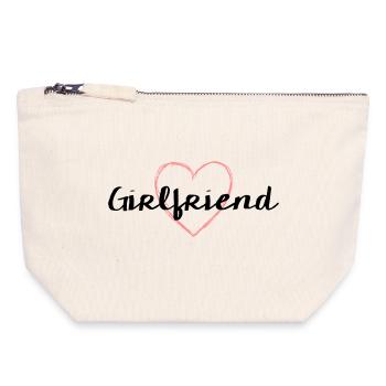 Girlfriend heart bachelor party - Canvas Zip Pouch 18 x 19 cm - nature - Front