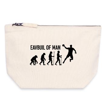 Evolution of Man Leap - Canvas Zip Pouch 18 x 19 cm - nature - Front