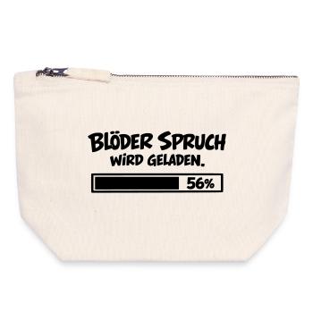 Blöder Spruch wird geladen - Canvas Reißverschluss-Täschchen (18 x 19 cm) - Naturweiß - Vorne