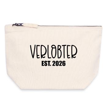Verlobung Verlobter 2026 - Canvas Reißverschluss-Täschchen (18 x 19 cm) - Naturweiß - Vorne