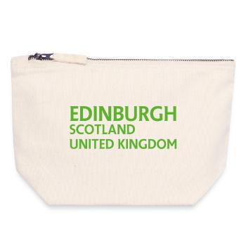 Edinburgh – Schottland Textdesign - Canvas Reißverschluss-Täschchen (18 x 19 cm) - Naturweiß - Vorne