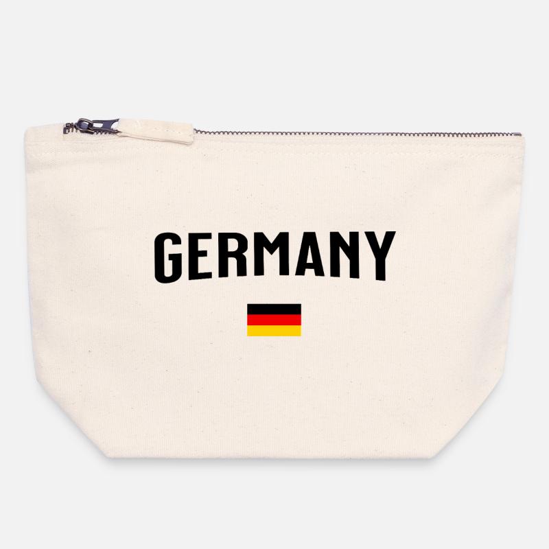 Germany - Canvas Reißverschluss-Täschchen (18 x 19 cm) - Naturweiß