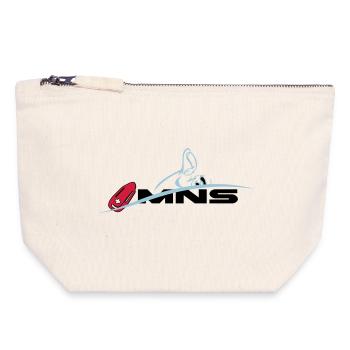 MNS maître-nageur sauveteur - Pochette zippée en toile 18 x 19 cm - blanc naturel - Devant
