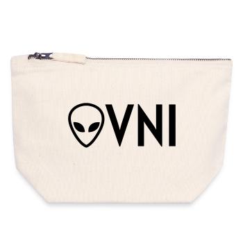 Ufo Alien Raum außerirdisches Aussenseiter - Canvas Reißverschluss-Täschchen (18 x 19 cm) - Naturweiß - Vorne