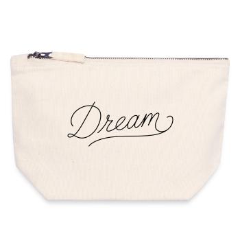 Dream - Canvas Reißverschluss-Täschchen (18 x 19 cm) - Naturweiß - Vorne