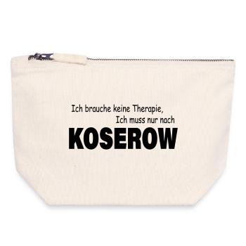 Therapie KOSEROW - Canvas Reißverschluss-Täschchen (18 x 19 cm) - Naturweiß - Vorne
