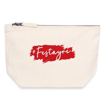 Festayre ! Féria de Béziers, Dax, Nîmes, Bayonne.. - Pochette zippée en toile 18 x 19 cm - blanc naturel - Devant