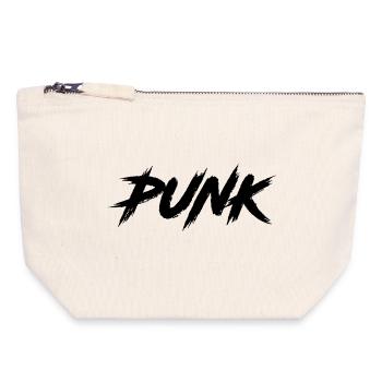 PUNK - Canvas Zip Pouch 18 x 19 cm - nature - Front