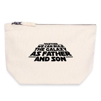 Together we can rule the galaxy as father and son - Canvas Zip Pouch 18 x 19 cm - nature - Front