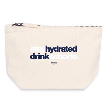 Restez hydraté, boissons spritzer - Pochette zippée en toile 18 x 19 cm - blanc naturel - Devant