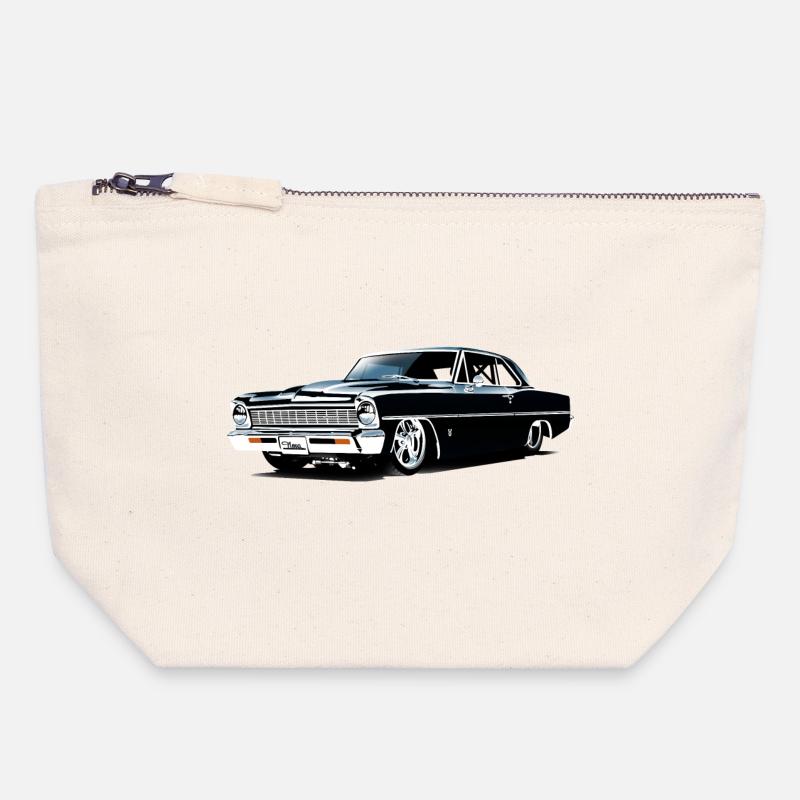 Chevy II Nova Super Sport - Canvas Zip Pouch 18 x 19 cm - nature