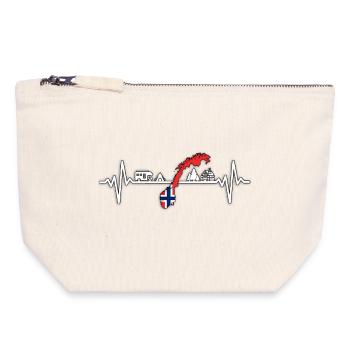 Norway Camper Norwegen Camping Design - Canvas Reißverschluss-Täschchen (18 x 19 cm) - Naturweiß - Vorne