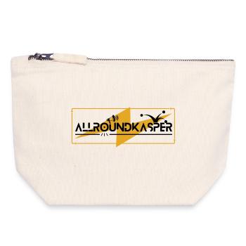 Allroundkasper - Canvas Reißverschluss-Täschchen (18 x 19 cm) - Naturweiß - Vorne