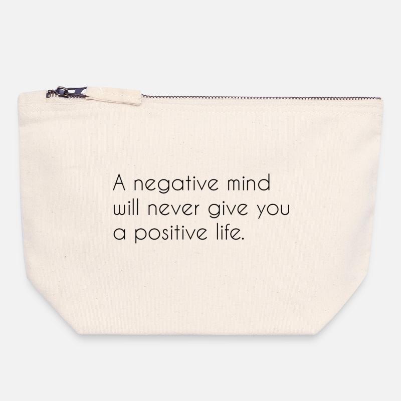 Motivational saying - Canvas Zip Pouch 18 x 19 cm - nature