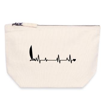 Sailboat - Canvas Zip Pouch 18 x 19 cm - nature - Front