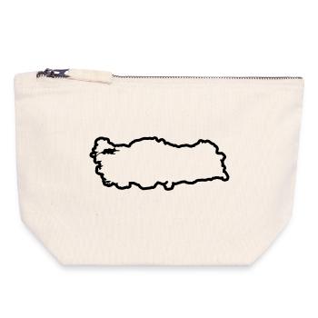 Pays de Turquie - Pochette zippée en toile 18 x 19 cm - blanc naturel - Devant