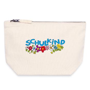 Schulkind  - Canvas Reißverschluss-Täschchen (18 x 19 cm) - Naturweiß - Vorne