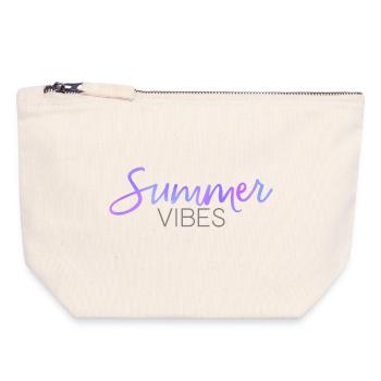 Summer Vibes - Canvas Zip Pouch 18 x 19 cm - nature - Front