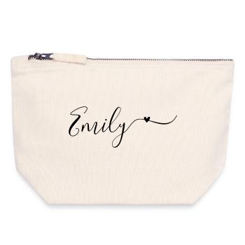 Emily Name First Name Decorative - Canvas Zip Pouch 18 x 19 cm - nature - Front