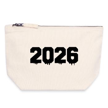2026- - Canvas Zip Pouch 18 x 19 cm - nature - Front