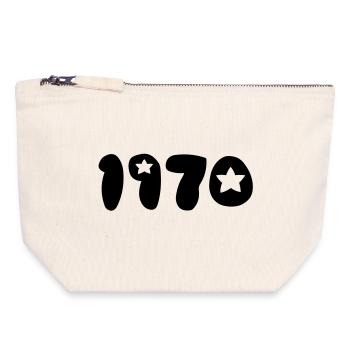 1970 - Canvas Zip Pouch 18 x 19 cm - nature - Front