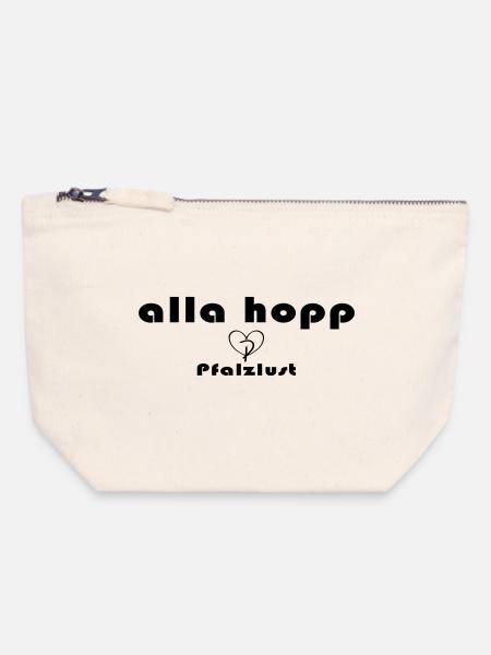 alla hopp - Canvas Reißverschluss-Täschchen (18 x 19 cm) - Naturweiß